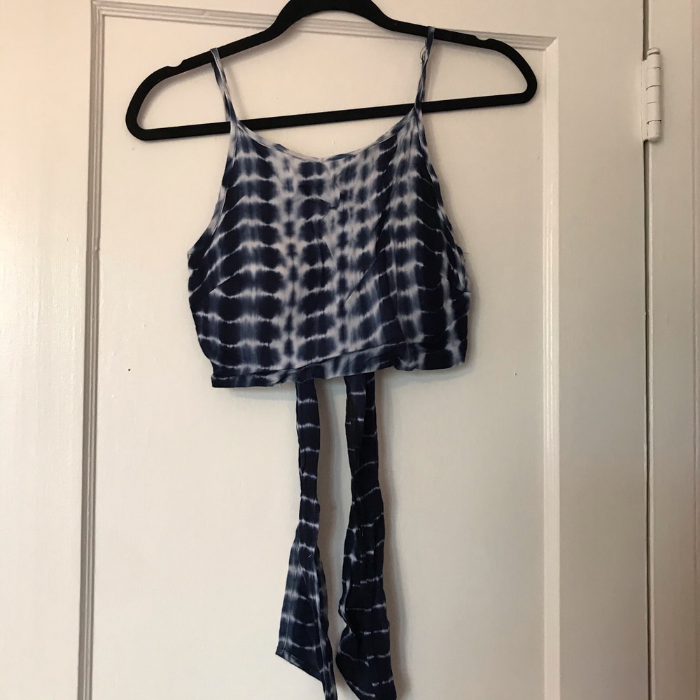 Tie Die Bow Back Crop